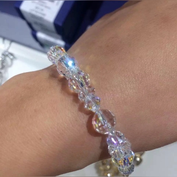 RARE FIND, Authentic Swarovski Beaded Aurora Borealis Bracelet, 5022403. BNIB. - Picture 1 of 8